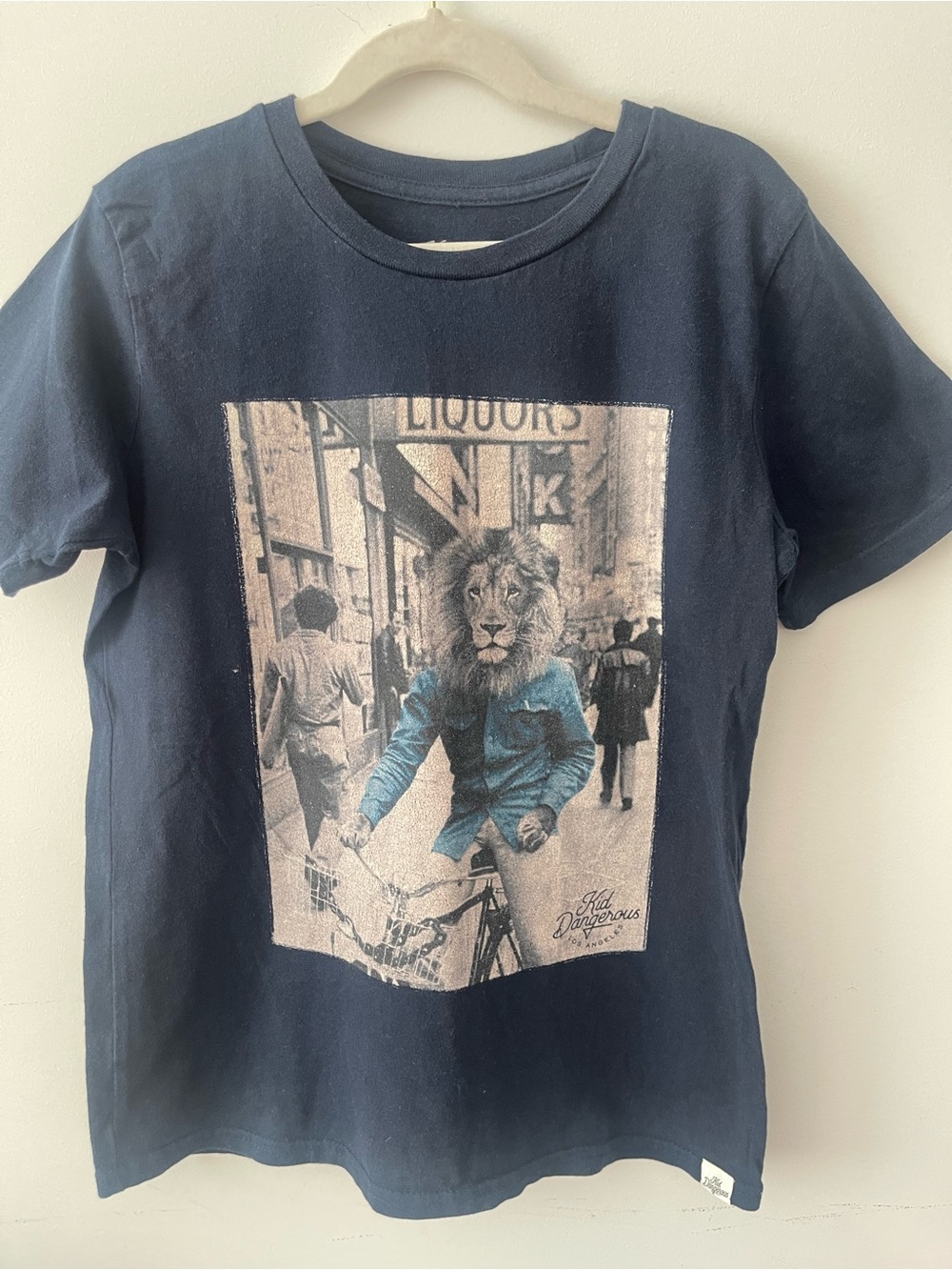 Kid Dangerous Navy and Black Graphic Tee